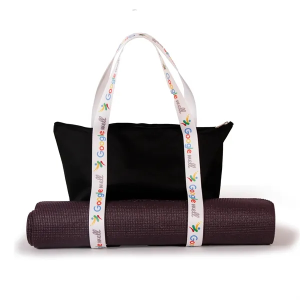 Yoga tote bag with zipper closure made of polycanvas.... from ASI 66230 Landes Inc
