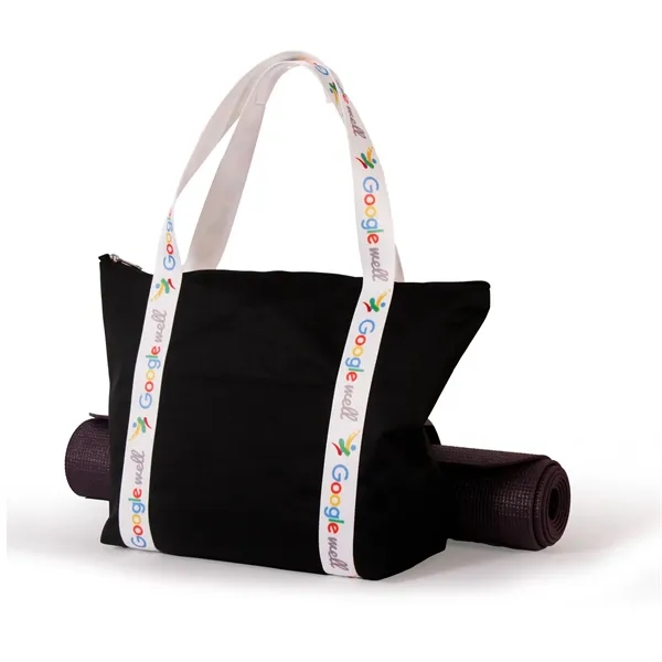 Yoga tote bag with zipper closure made of polycanvas.... from ASI 66230 Landes Inc