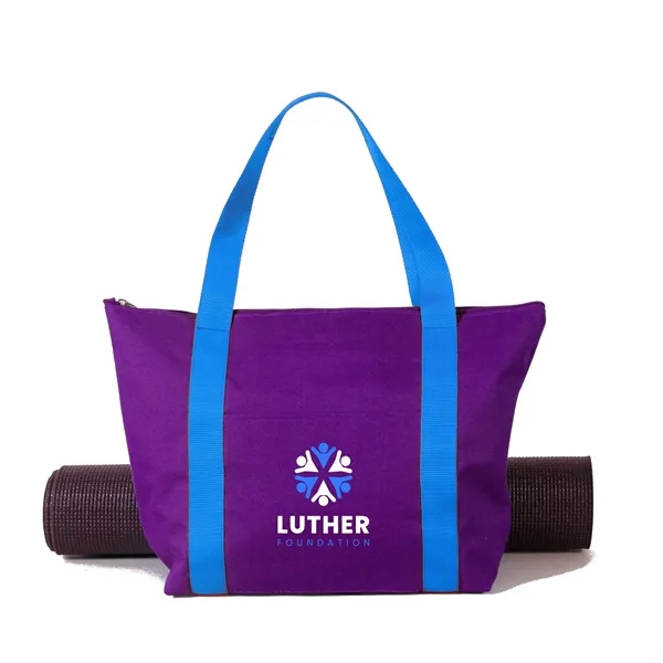 Durable yoga tote bag with zipper closure and strap.... from ASI 66230 Landes Inc