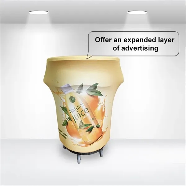 Custom printed 44 gallon trash can cover for advertisement.... from ASI 66230 Landes Inc