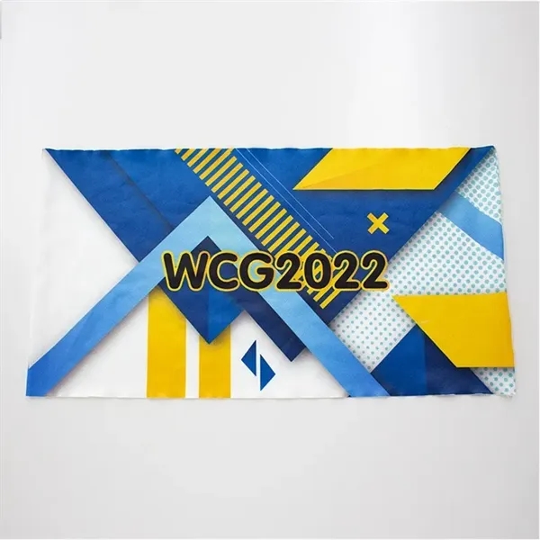 Custom printed chair back sleeve help to promote your products during... from ASI 66230 Landes Inc