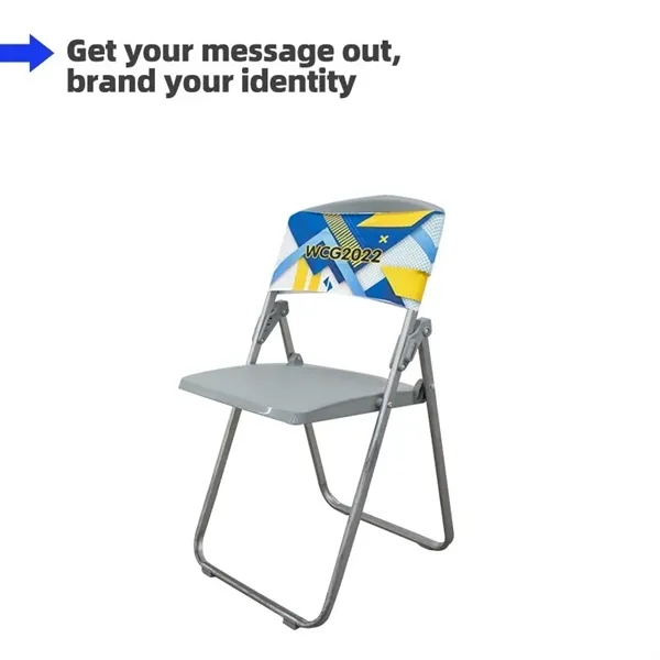 Custom printed chair back sleeve help to promote your products during... from ASI 66230 Landes Inc