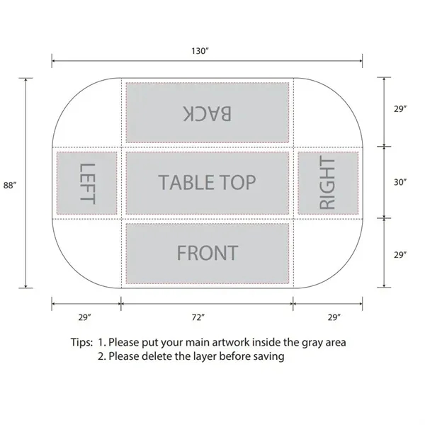 6-foot standard, durable table cover for outdoor events, made of polyester.... from ASI 66230 Landes Inc