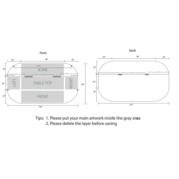 Durable constructed table cover convertor from an 8' throw to a... from ASI 66230 Landes Inc