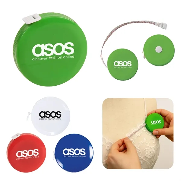 Cloth tape measure / rule in 2" dia. round case.... from ASI 52710 Lincoln Line