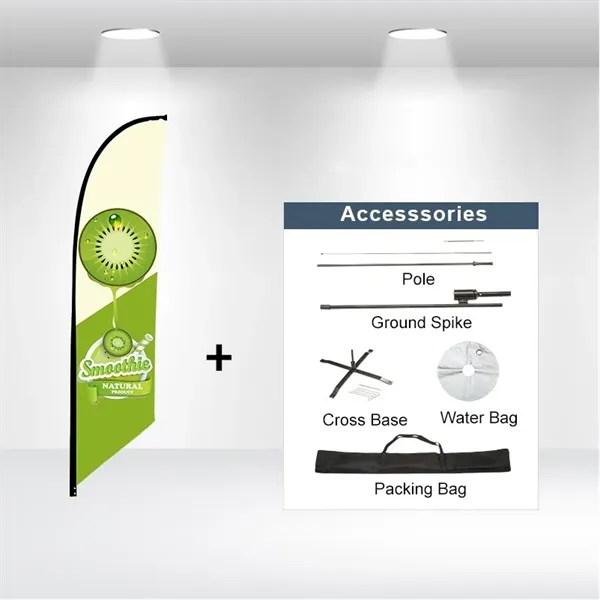 9-ft single sided standard flag for advertisement.... from ASI 66230 Landes Inc