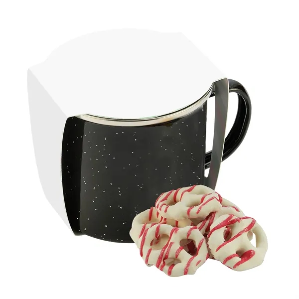 This nostalgic, 16 ounce Stainless Steel Speckled Camping Mug is a... from ASI 71685 Midnite Snax®