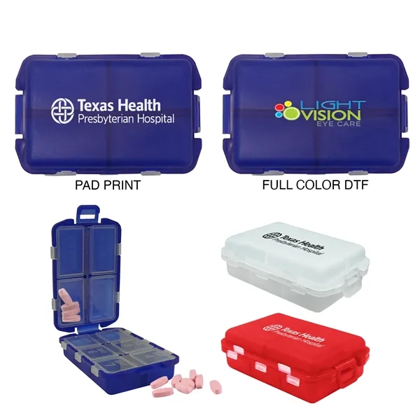 Seven day pill planner with compartments for each day of the... from ASI 52710 Lincoln Line