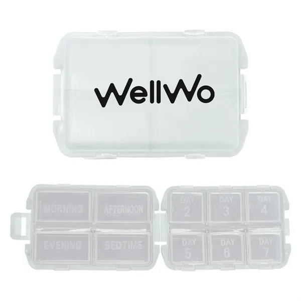 Seven day pill planner with compartments for each day of the... from ASI 52710 Lincoln Line