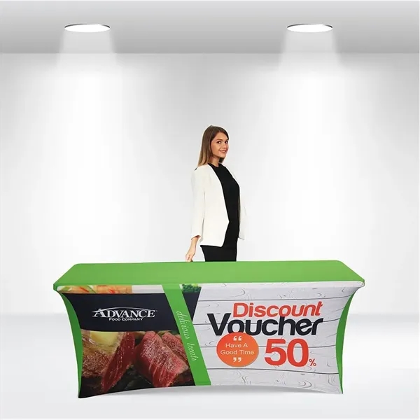 6' stretchy table cover with zipper for outdoor events and personal... from ASI 66230 Landes Inc