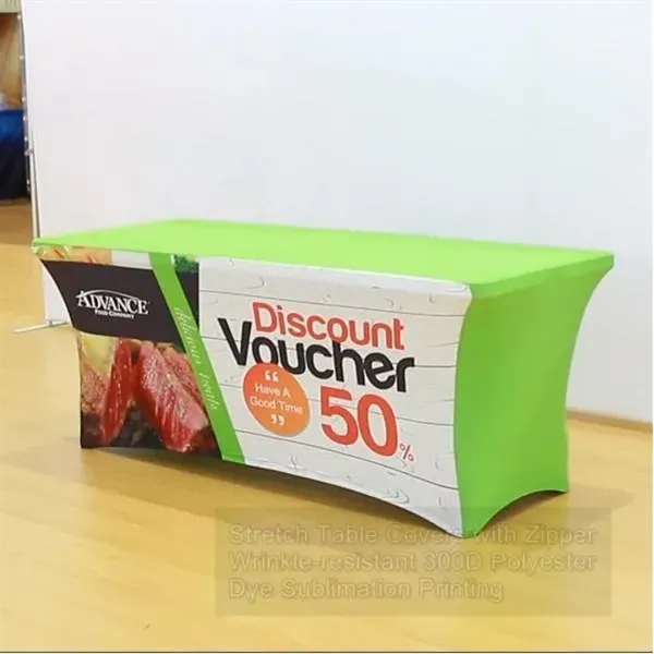 6' stretchy table cover with zipper for outdoor events and personal... from ASI 66230 Landes Inc