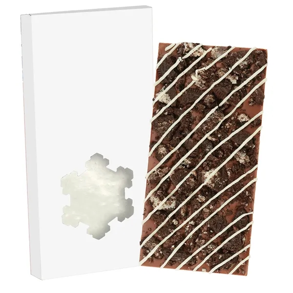 4CP Snowflake Window Box with White Chocolate w/ Crushed Oreo® Belgian... from ASI 71685 Midnite Snax®