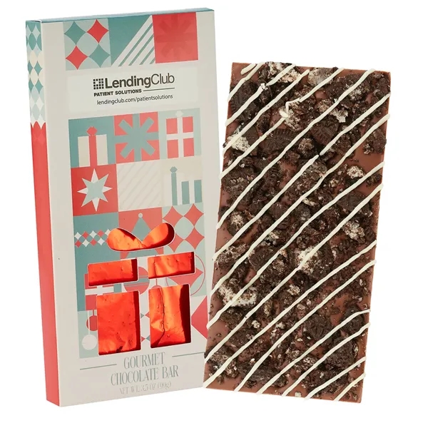 4CP Gift Window Box with Milk Chocolate w/ Crushed Oreo® Belgian... from ASI 71685 Midnite Snax®