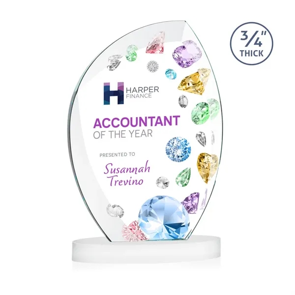 The Wichita Award on Alberton Base features thick 3/4" Starfire Crystal... from ASI 84592 St Regis Group / St Regis