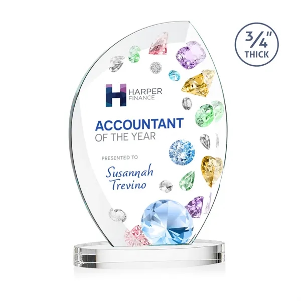 The Wichita Award on Alberton Base features thick 3/4" Starfire Crystal... from ASI 84592 St Regis Group / St Regis