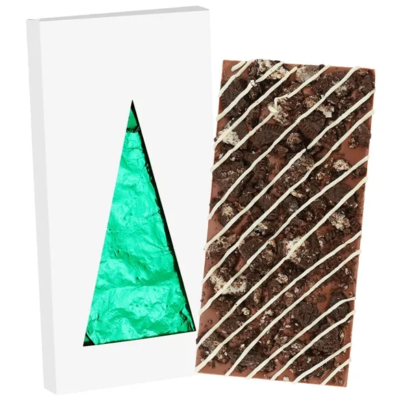 4CP Tree Window Box with Milk Chocolate w/ Crushed Oreo® Belgian... from ASI 71685 Midnite Snax®