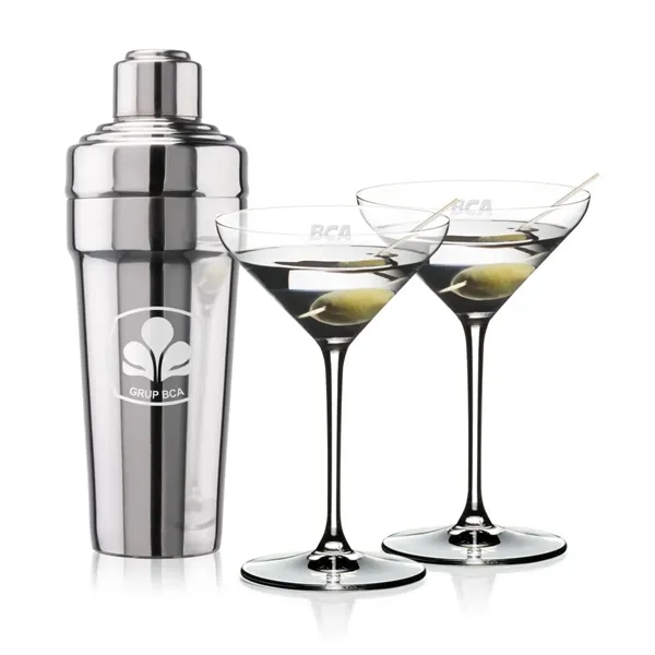 The Milano Shaker & Martini Set exudes timeless sophistication, making it... from ASI 84592 St Regis Group