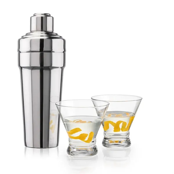 The Milano Shaker & Martini Set exudes timeless sophistication, making it... from ASI 84592 St Regis Group