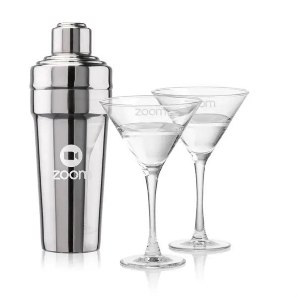The Milano Shaker & Martini Set exudes timeless sophistication, making it... from ASI 84592 St Regis Group