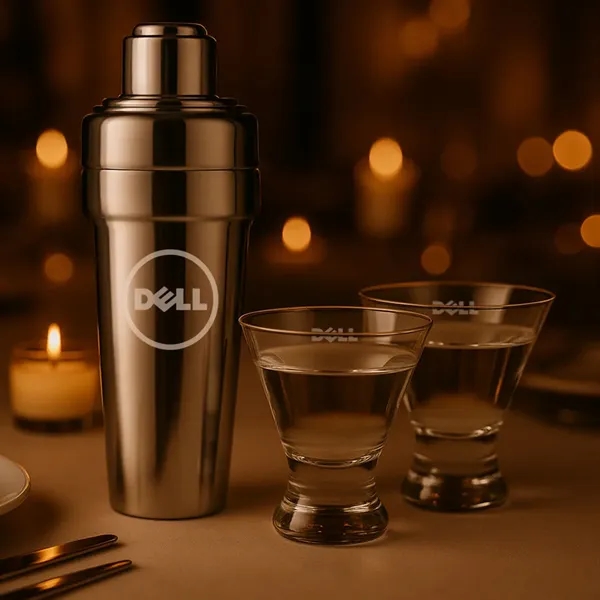 The Milano Shaker & Martini Set exudes timeless sophistication, making it... from ASI 84592 St Regis Group