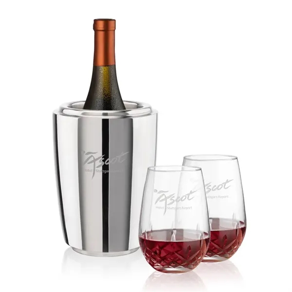 The Pescara Wine Cooler & Wine Glass Set is a refined... from ASI 84592 St Regis Group