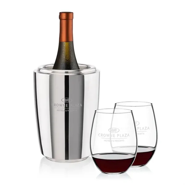 The Pescara Wine Cooler & Wine Glass Set is a refined... from ASI 84592 St Regis Group