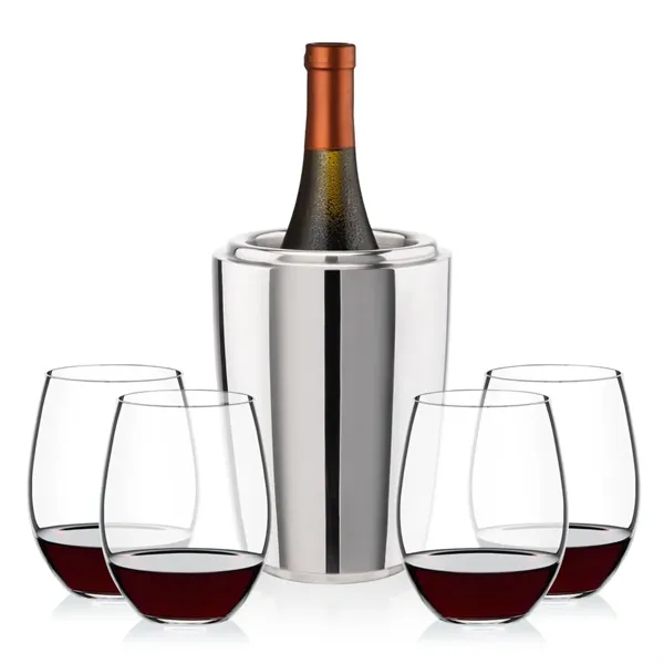 The Pescara Wine Cooler & Wine Glass Set is a refined... from ASI 84592 St Regis Group