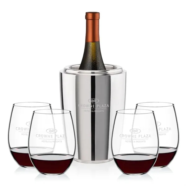The Pescara Wine Cooler & Wine Glass Set is a refined... from ASI 84592 St Regis Group