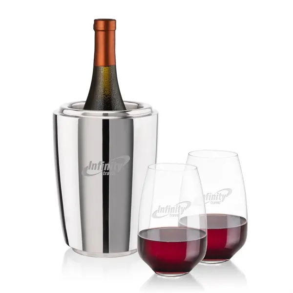 The Pescara Wine Cooler & Wine Glass Set is a refined... from ASI 84592 St Regis Group