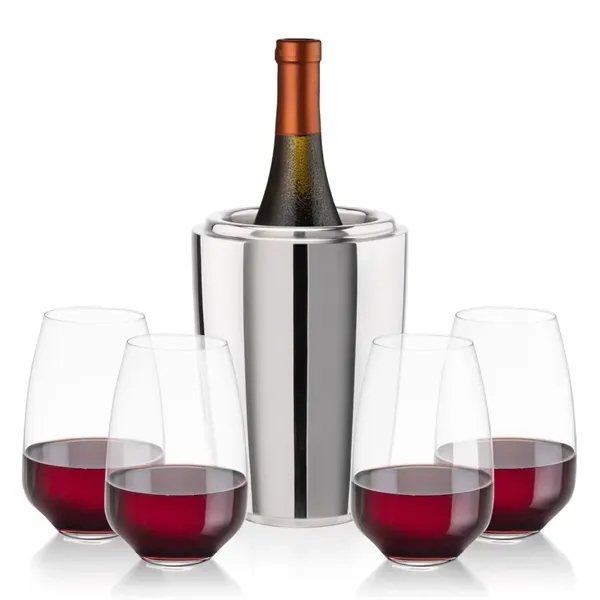 The Pescara Wine Cooler & Wine Glass Set is a refined... from ASI 84592 St Regis Group