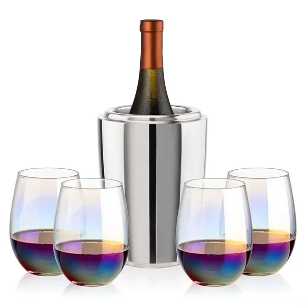 The Pescara Wine Cooler & Wine Glass Set is a refined... from ASI 84592 St Regis Group