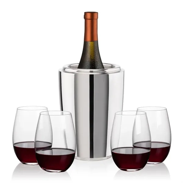 The Pescara Wine Cooler & Wine Glass Set is a refined... from ASI 84592 St Regis Group