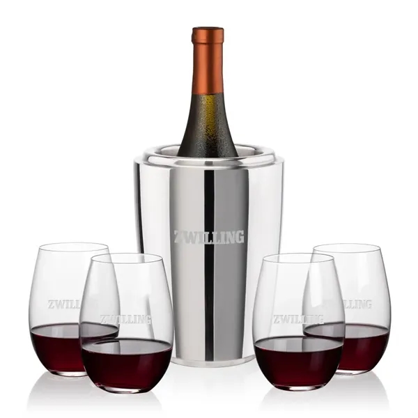 The Pescara Wine Cooler & Wine Glass Set is a refined... from ASI 84592 St Regis Group