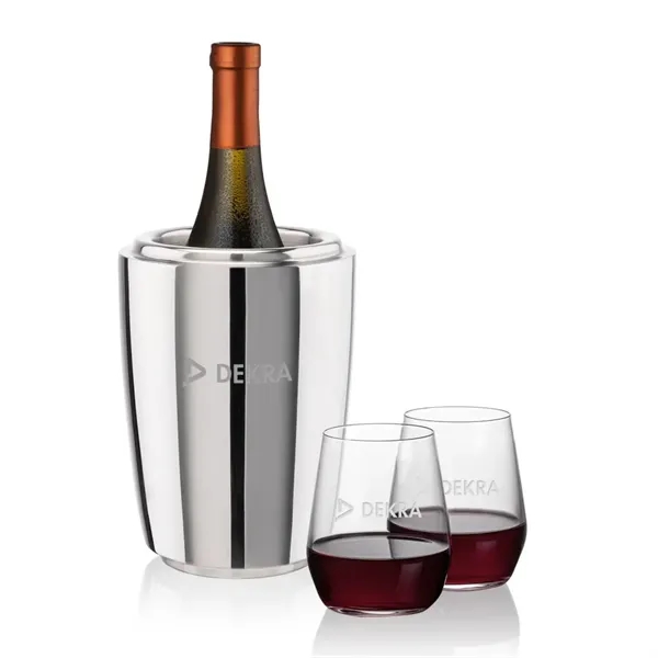 The Pescara Wine Cooler & Wine Glass Set is a refined... from ASI 84592 St Regis Group