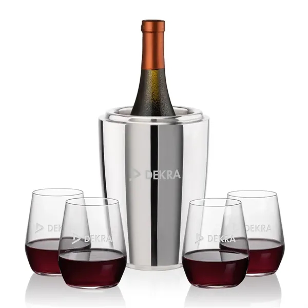 The Pescara Wine Cooler & Wine Glass Set is a refined... from ASI 84592 St Regis Group