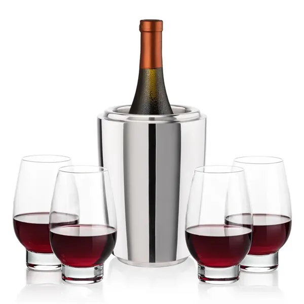 The Pescara Wine Cooler & Wine Glass Set is a refined... from ASI 84592 St Regis Group