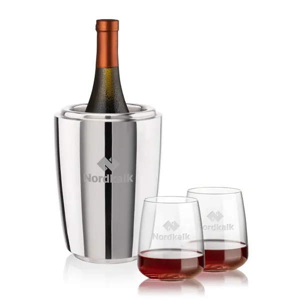 The Pescara Wine Cooler & Wine Glass Set is a refined... from ASI 84592 St Regis Group