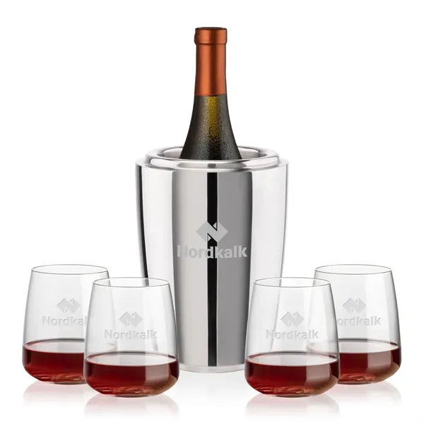 The Pescara Wine Cooler & Wine Glass Set is a refined... from ASI 84592 St Regis Group