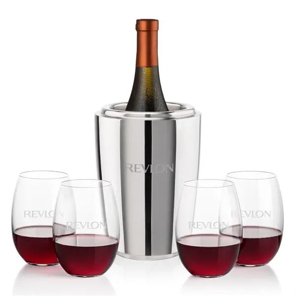 The Pescara Wine Cooler & Wine Glass Set is a refined... from ASI 84592 St Regis Group