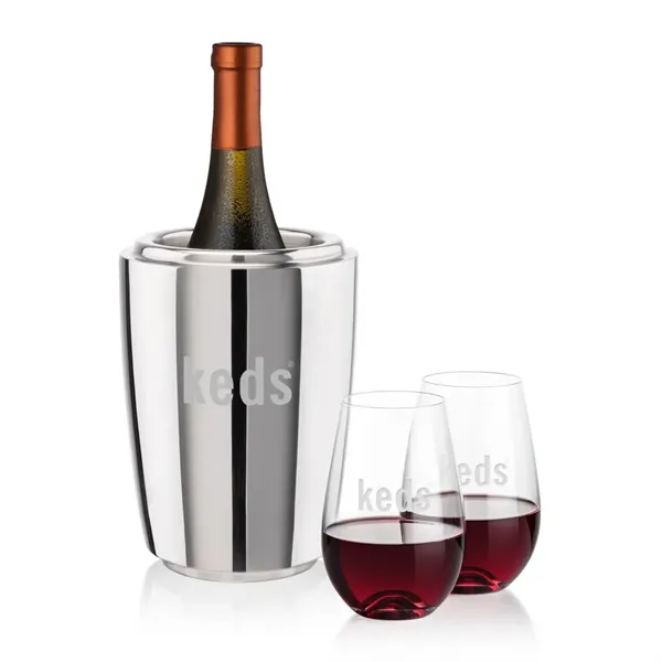 The Pescara Wine Cooler & Wine Glass Set is a refined... from ASI 84592 St Regis Group