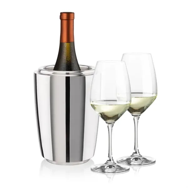 The Pescara Wine Cooler & Wine Glass Set is a refined... from ASI 84592 St Regis Group