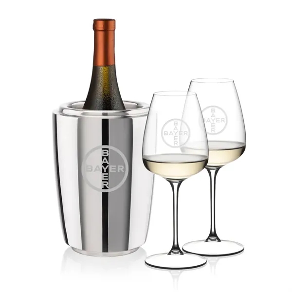 The Pescara Wine Cooler & Wine Glass Set is a refined... from ASI 84592 St Regis Group