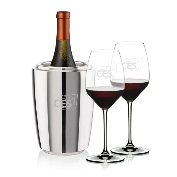 The Pescara Wine Cooler & Wine Glass Set is a refined... from ASI 84592 St Regis Group