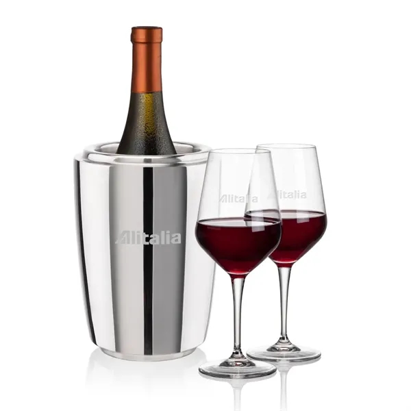 The Pescara Wine Cooler & Wine Glass Set is a refined... from ASI 84592 St Regis Group