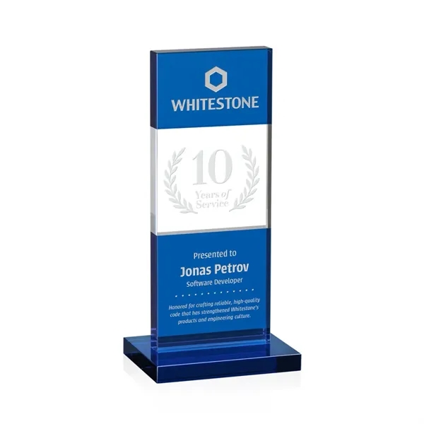 A sharply contrasting award, the Basilia intersects deep blue crystal with... from ASI 84592 St Regis Group / St Regis