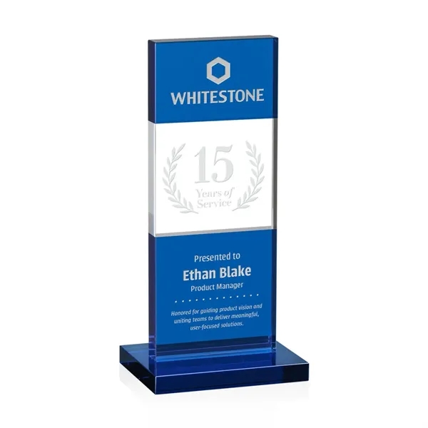 A sharply contrasting award, the Basilia intersects deep blue crystal with... from ASI 84592 St Regis Group / St Regis