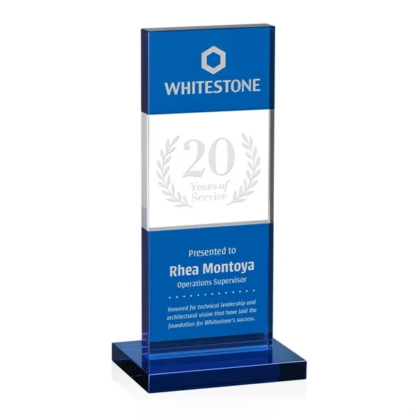 A sharply contrasting award, the Basilia intersects deep blue crystal with... from ASI 84592 St Regis Group / St Regis