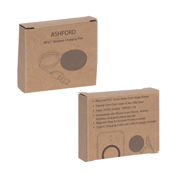 Ashford 10W RPET & Cork Wireless Charging Pad... from ASI 67866 Logomark/Valumark