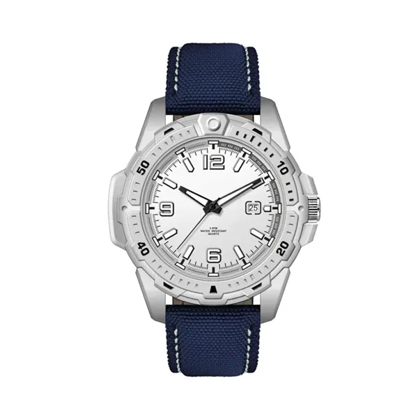 45MM, SILVER METAL CASE, 3-HAND MVT, DTE... from ASI 67866 Logomark/Valumark