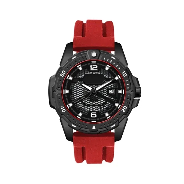 45MM, BLACK METAL CASE, 3-HAND MVT, DTE... from ASI 67866 Logomark/Valumark